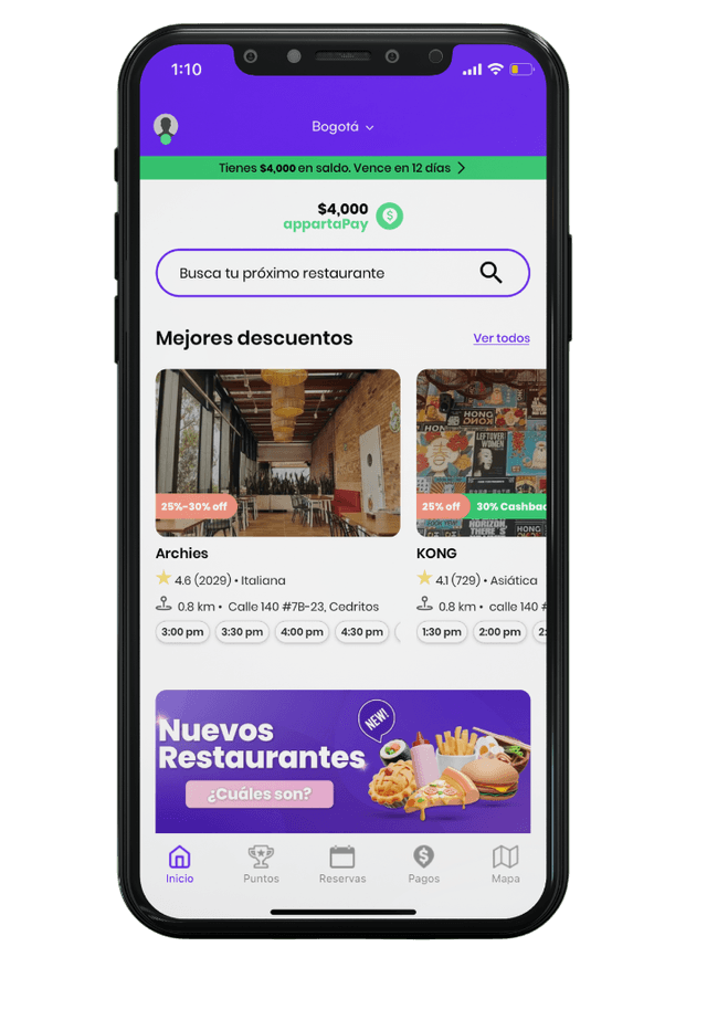 Apparta - Restaurantes cerca